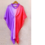 Purple Ombre Dyed Chiffon Kaftan