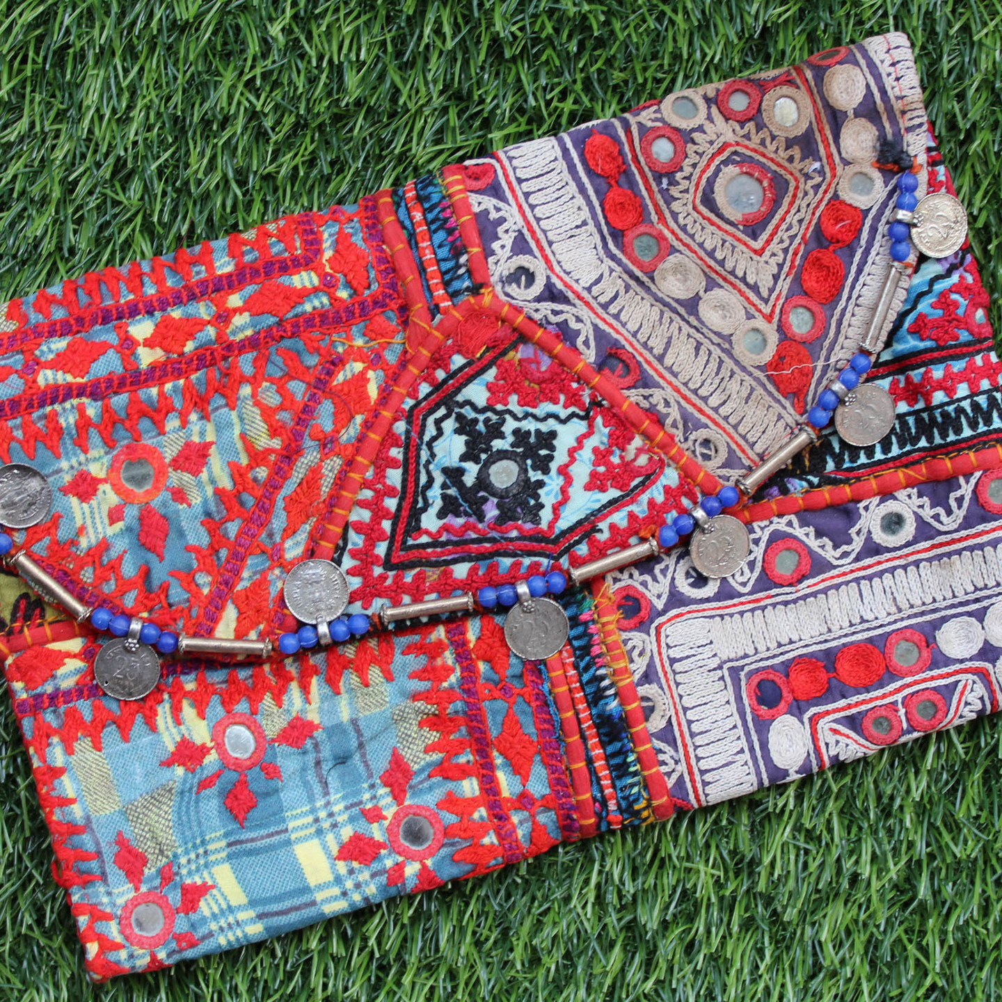 Vintage antique Boho Indian ethnic Banjara clutch bagsling bag