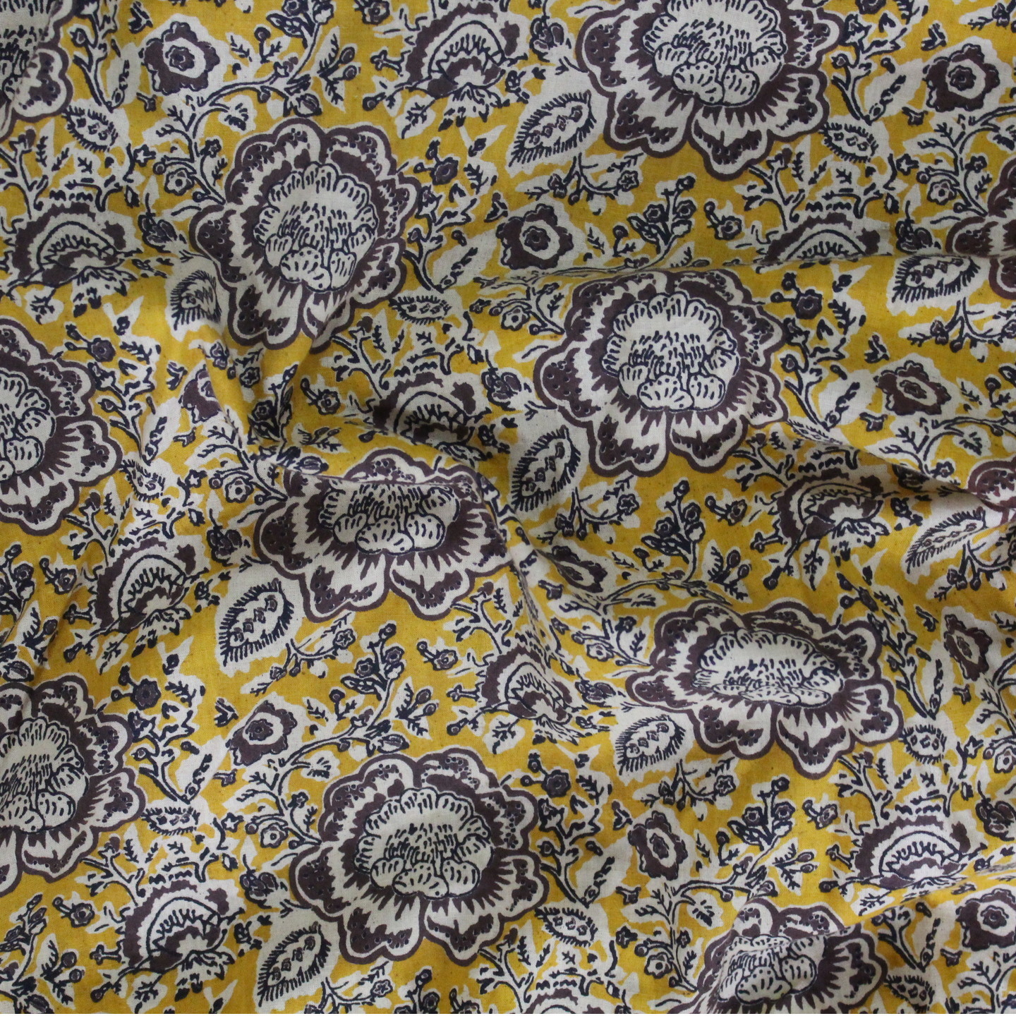Yellow Floral Printed Fabric (Rs 150/Meter)