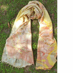 Yellow Pink Banana Silk StoleDupatta