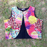 Printed Floral Cotton Waistcoat