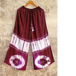 Red Tie dye Cotton silk Palazzo