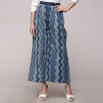 Dabu Printed Chevron Palazzo With Belt