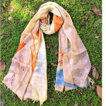 Banana Silk Beige Orange Stole Dupatta