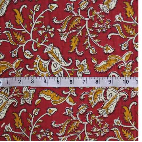 Red Floral Printed Fabric (Rs 150/Meter)