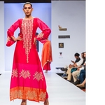 Silk Chanderi Embroidered Kurta with pant Set of 2