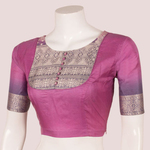 Handcrafted Silk Blouse With Brocade Design