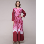 Maroon Tie Dye Dress
