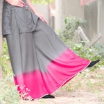 Grey Fushia Ombre Dyed Palazzo