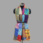 Reversible Kantha Silk Patchwork Stole