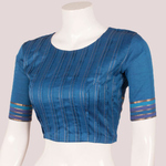 Handcrafted Princess Cut Silk Blouse With Pintuck Stitches