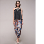 Blue brown Clamp Dyed Harem Pant
