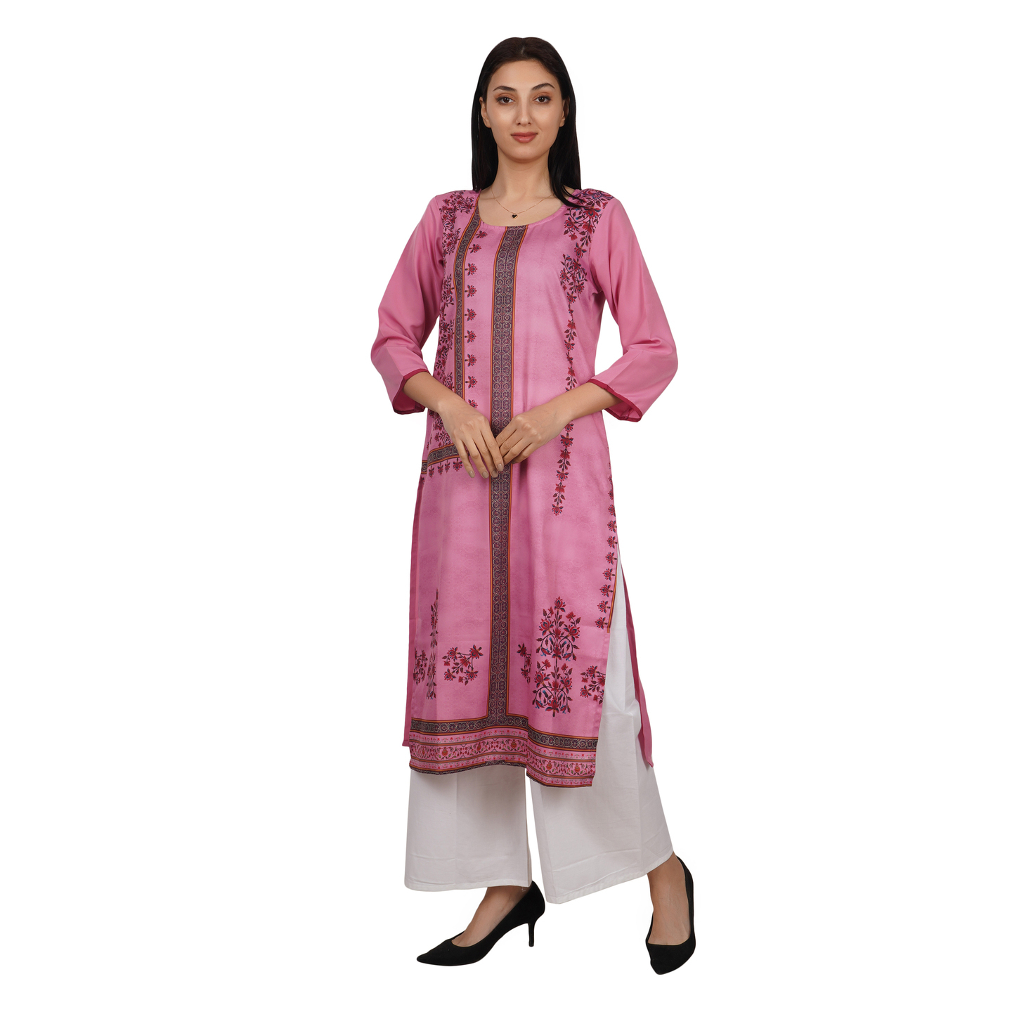 Pink Printed Kurta