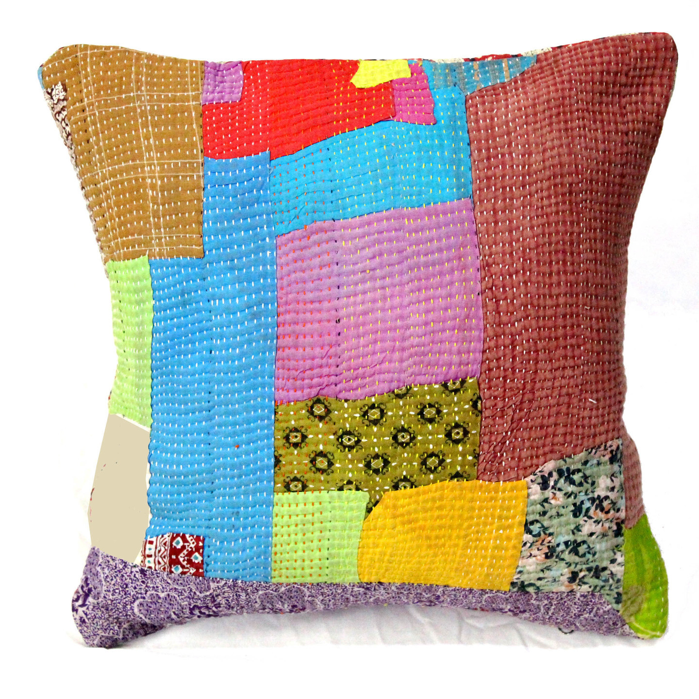 Vintage Patch Kantha Cushion Cover 