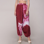 Maroon Tie Dye Harem Pants