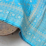 Blue Banarsi Brocade Indian Ethnic Dupatta