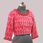 Pink Ikat Cotton Blouse