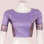 Handcrafted Silk Blouse With Zari Patches, Stripes Design