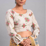 Beige Cotton Dabu Blouse