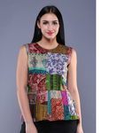 Kantha Peplum Top