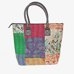 Vintage Silk Kantha Tote Bag