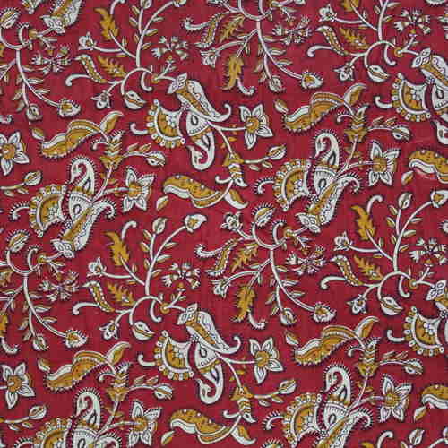 Red Floral Printed Fabric (Rs 150/Meter)