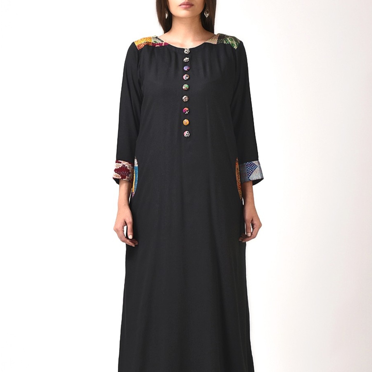 Vintage Kantha Patch Kurta With Patch border Palazzo Set of 2