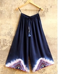 Indigo Tie Dye Embroidered Palazz0