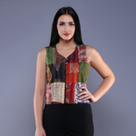 Vintage Silk Kantha Waist Coat