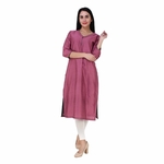 Pink Cotton silk Kurta
