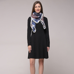 Blue Clamp Dyed Cotton Scarf