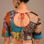 Vintage Silk Kantha tie up blouse