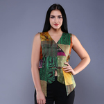 Vintage Kantha Pointed Peplum Top