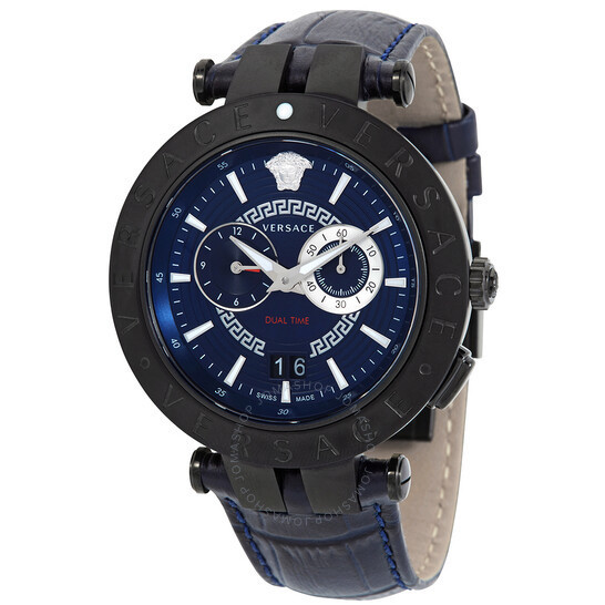 VERSACE V-Race Chronograph Quartz Blue Dial Men's Watch VEBV00419