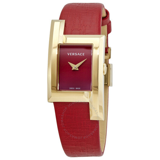 VERSACE Greca Icon Quartz Red Dial Ladies Watch VELU00319