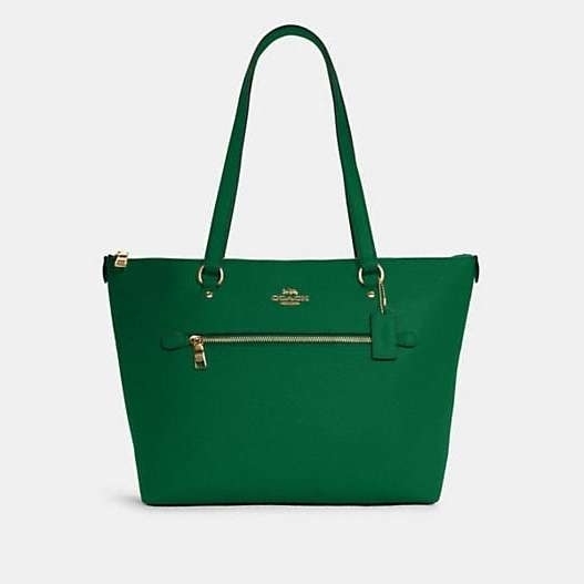 COACH Gallery Tote Gold/Green