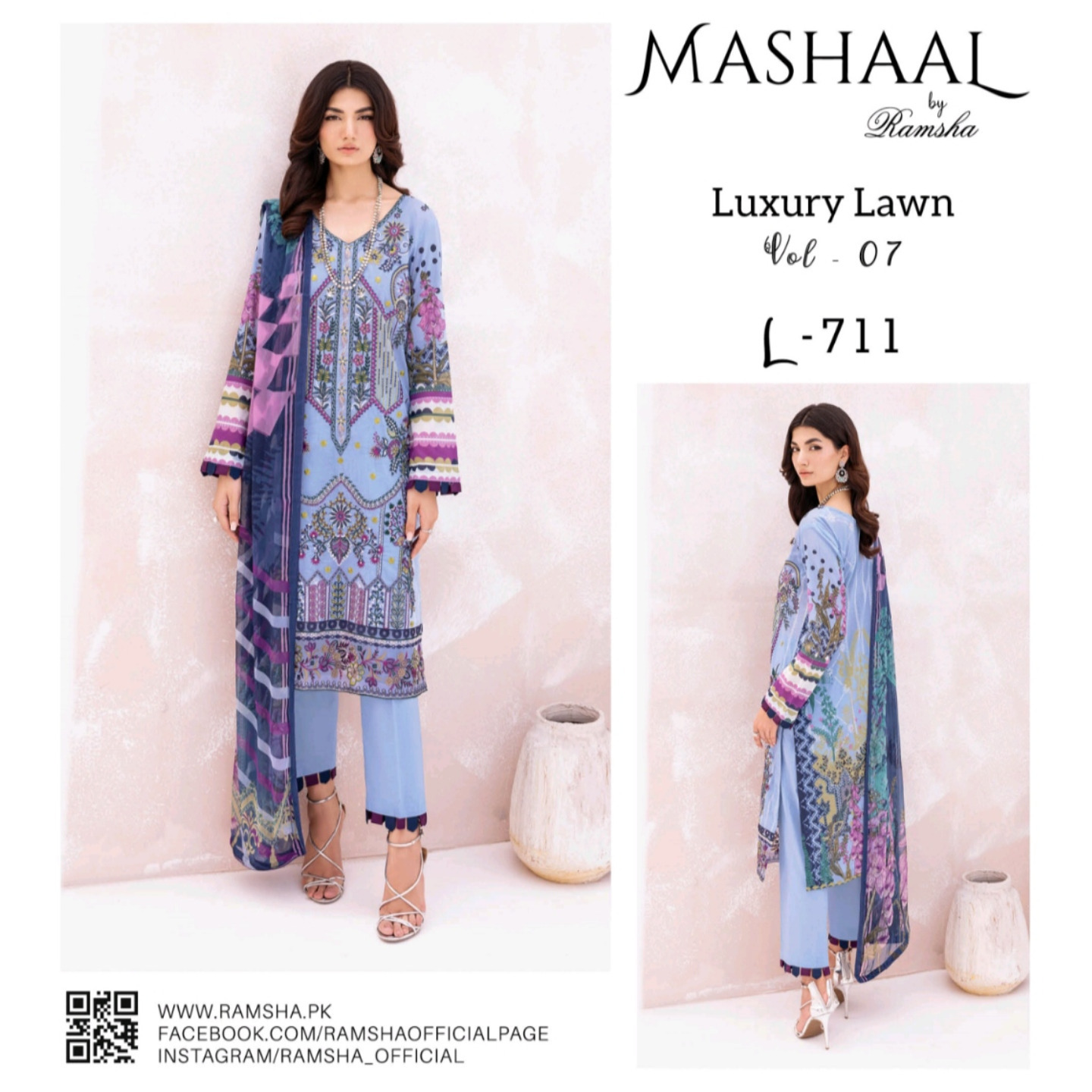 MASHAAL  Luxury Lawn Vol-07