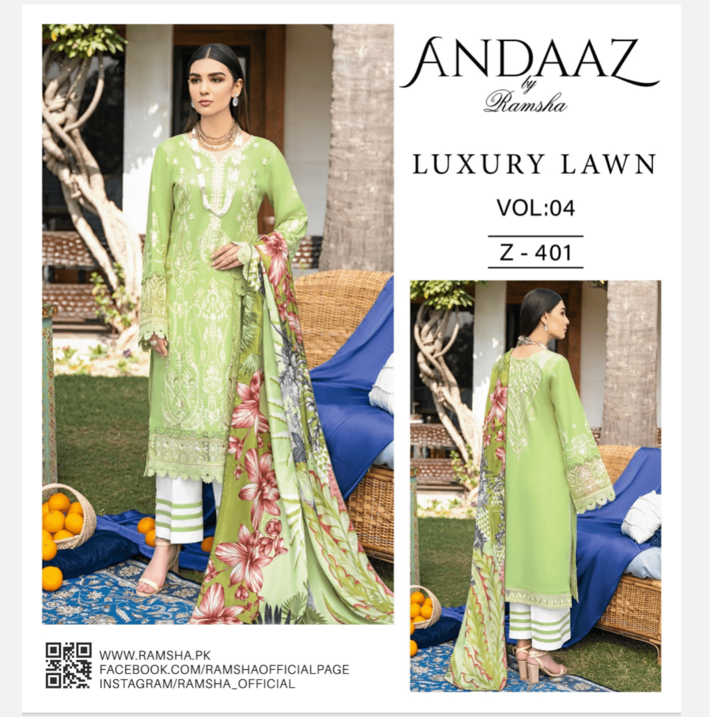 Ramsha Andaaz luxury Lawn  Vol 04 23