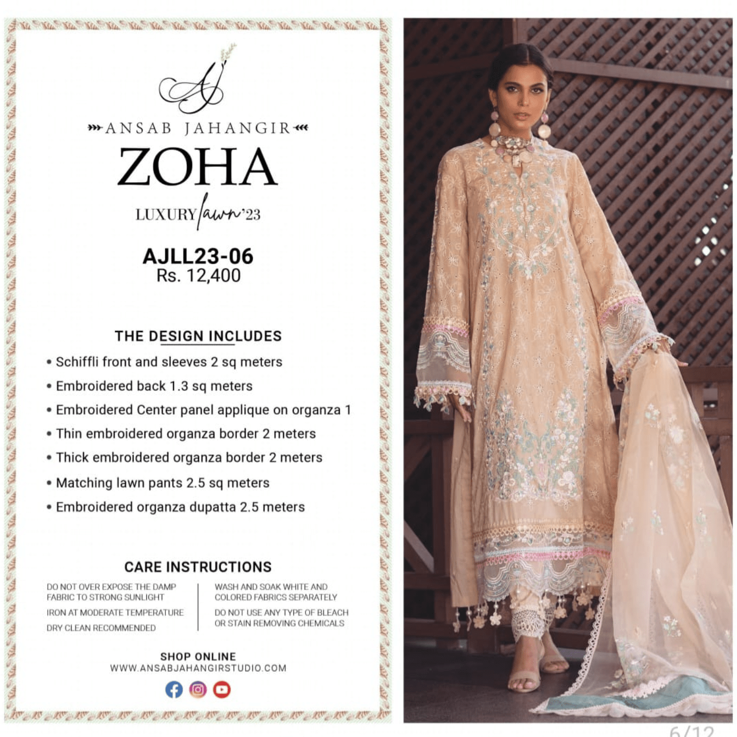 Zoha Ansab Luxury Lawn 2023