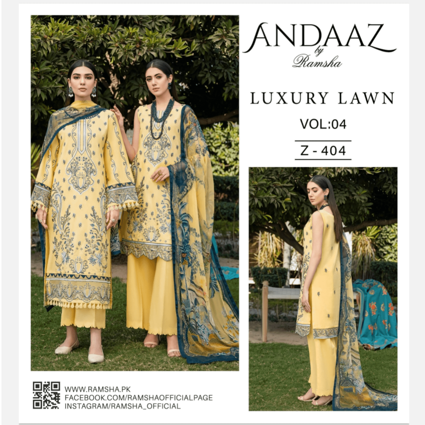 Ramsha Andaaz luxury Lawn  Vol 04 "23"