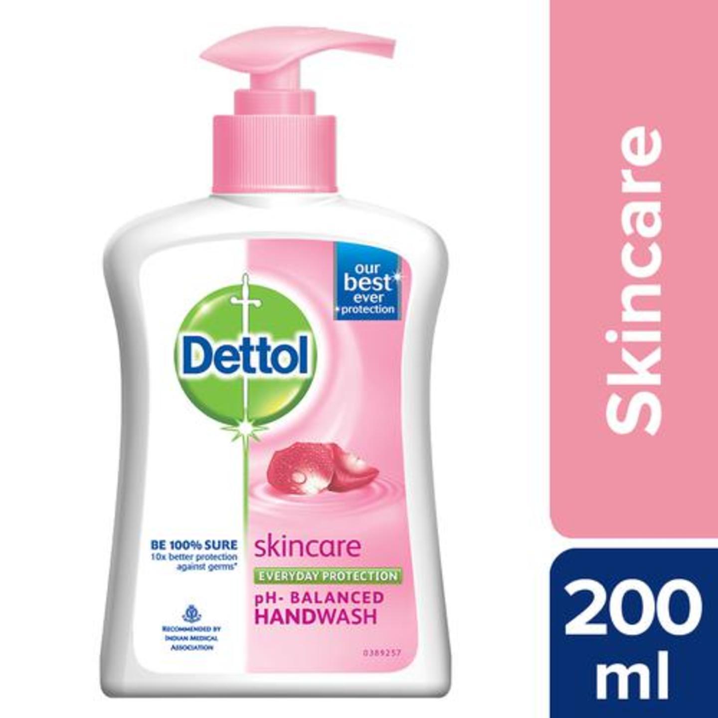 Dettol Skincare Hand Wash Liquid Pump, 200 ml Pump