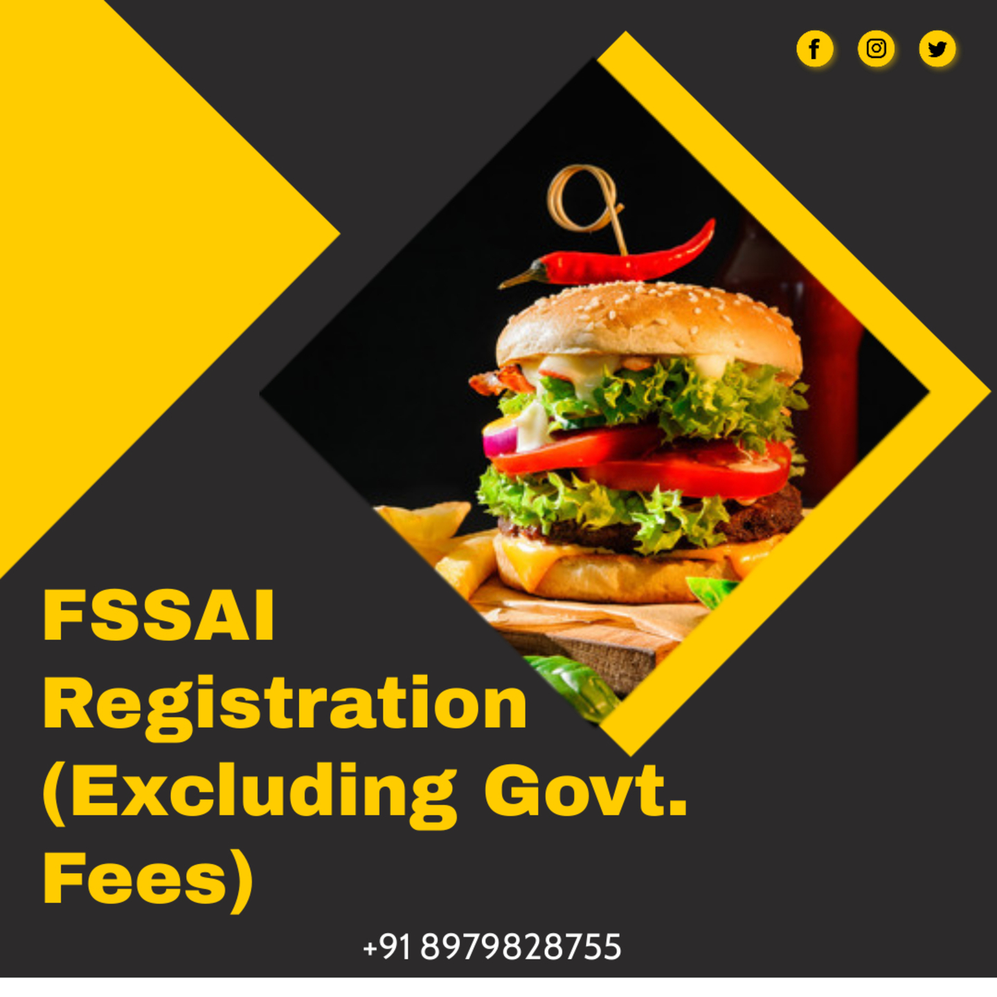 FSSAI Registration Excluding Govt. Fees