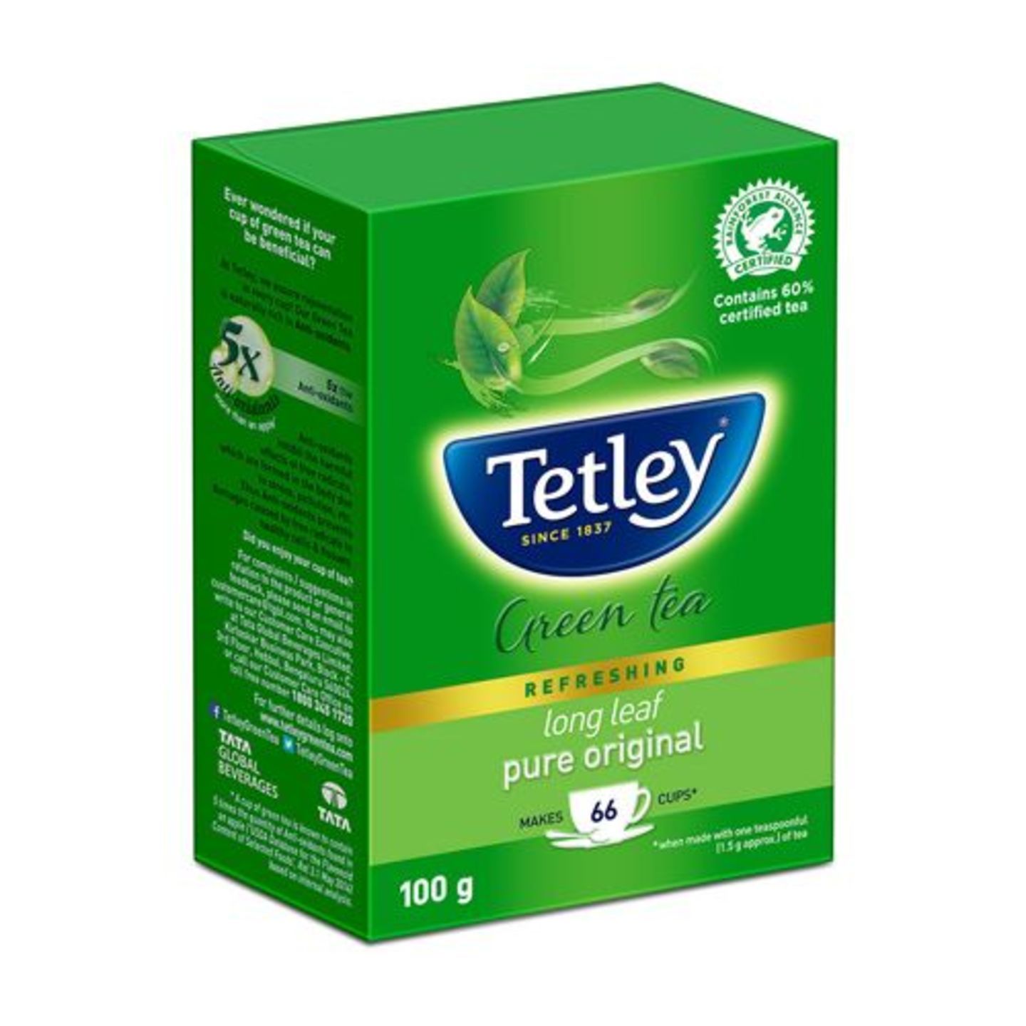 Tetley Green Tea - Long Leaf, 100 g