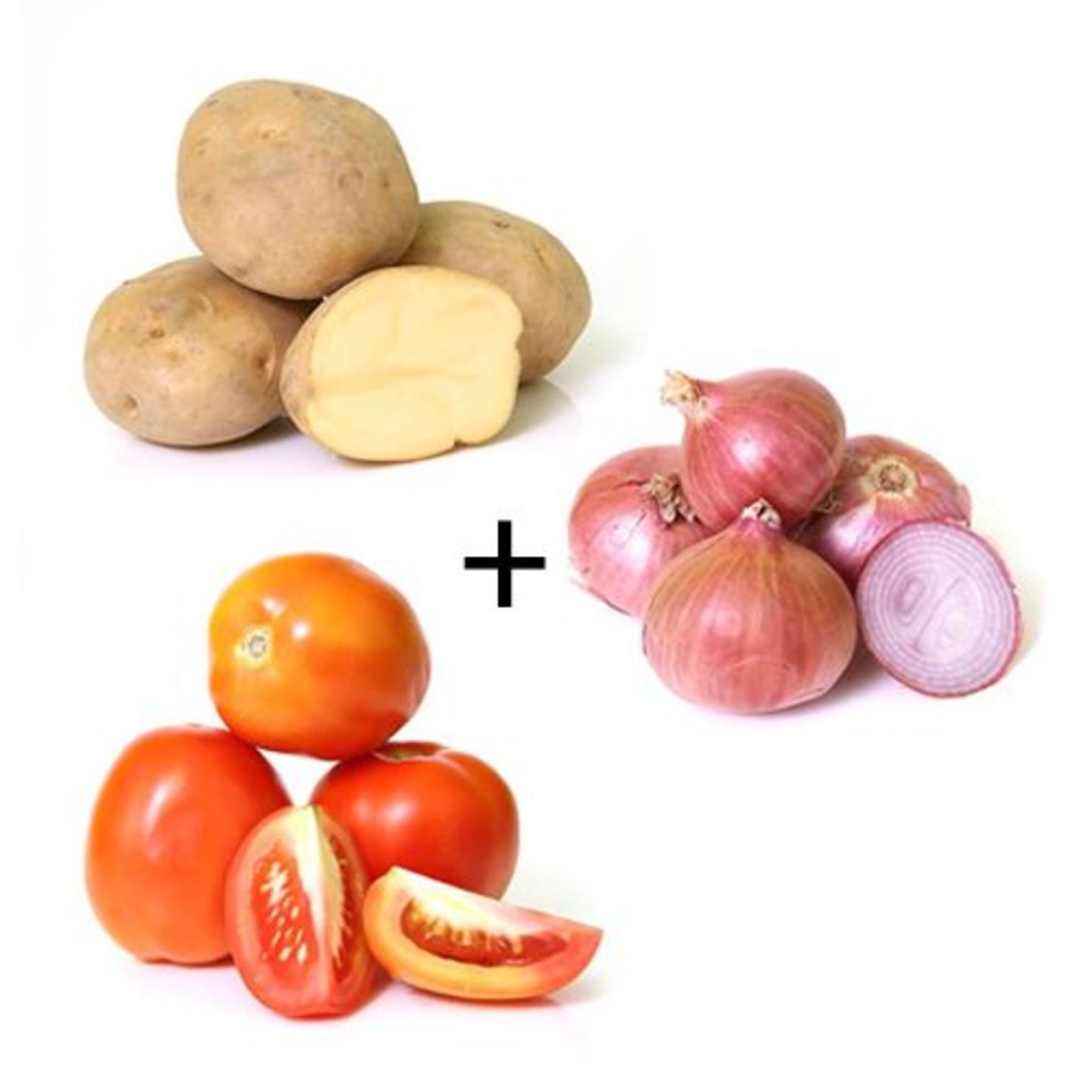 Potato Onion Tomato 1 kg Each, Combo 3 Items