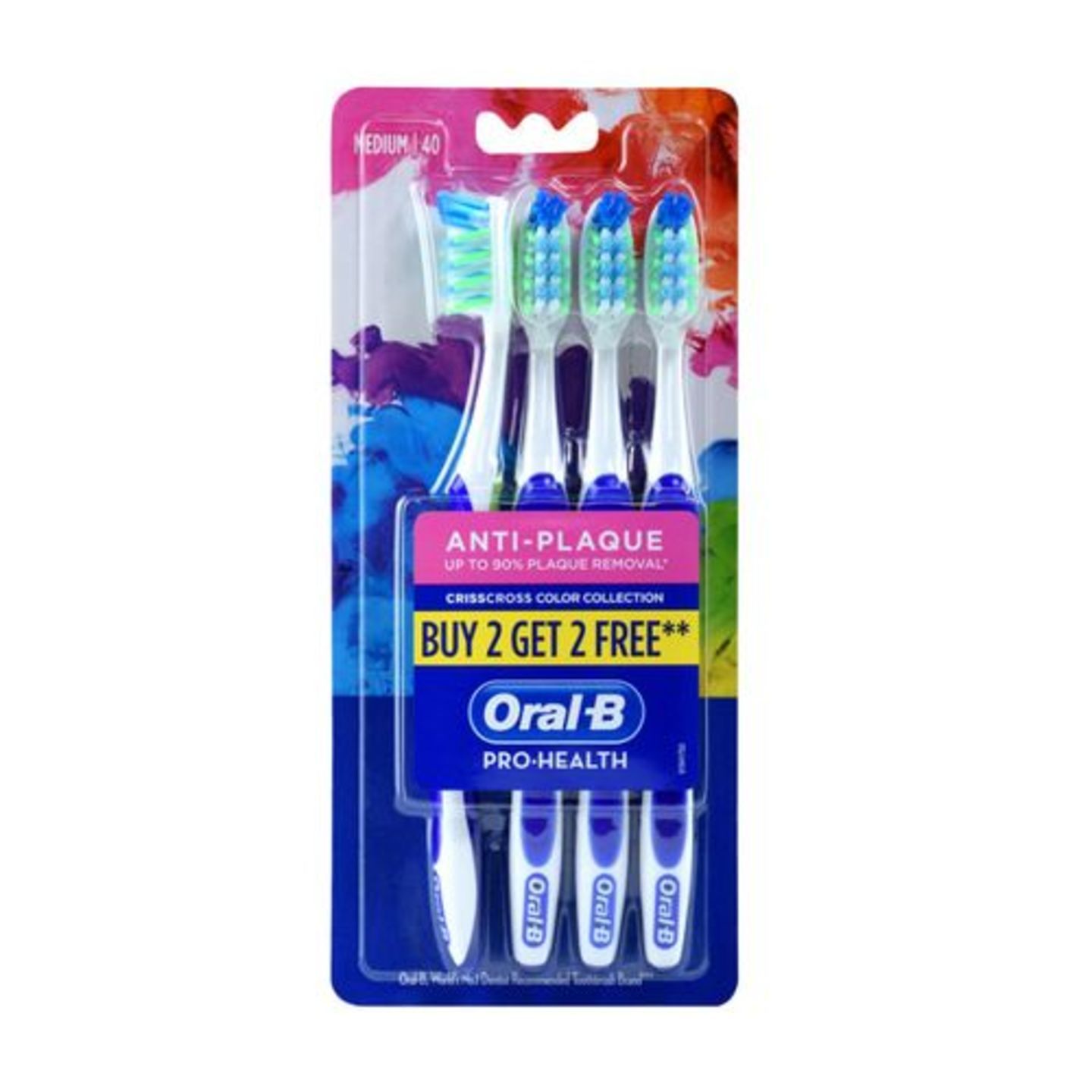 Oral-B Tooth Brush Pro Health - Medium, Combi Buy 2 & Get 2 Free