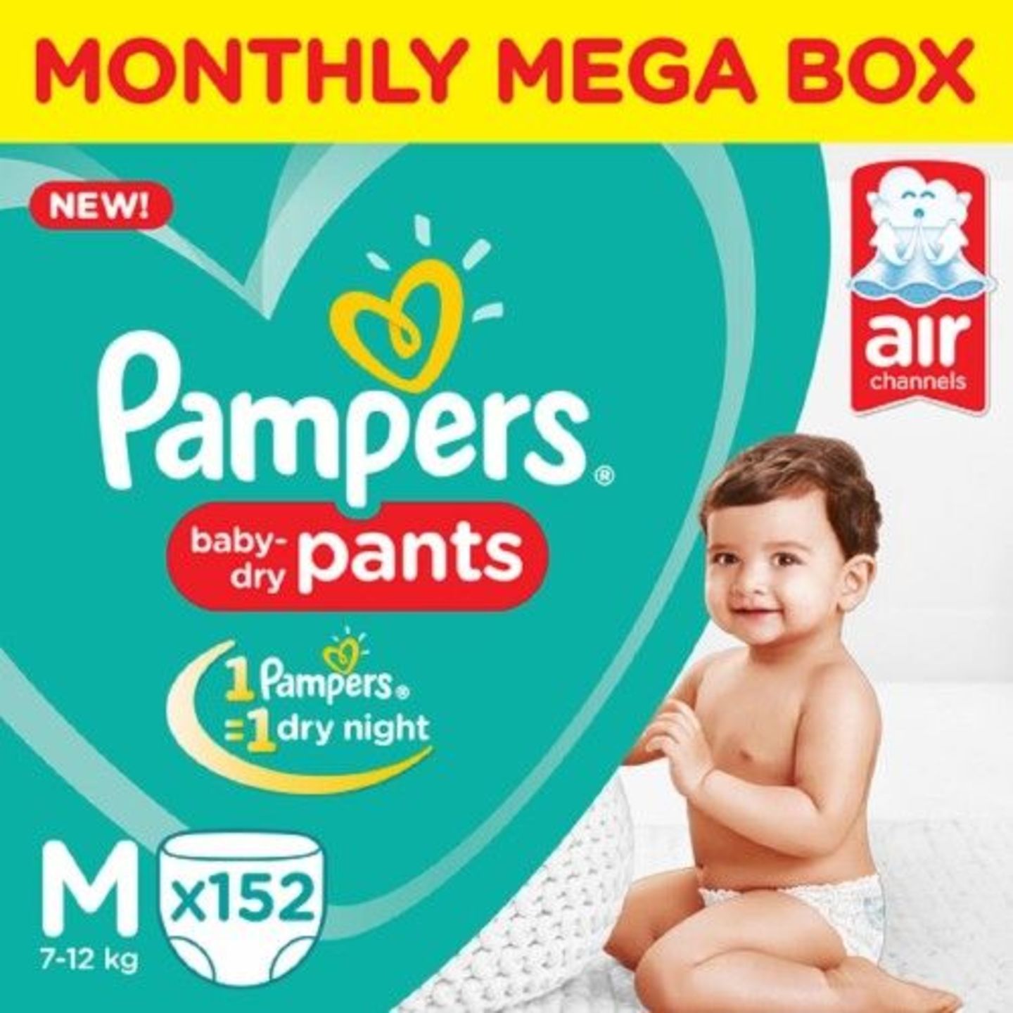 Pampers Medium- 152 Diaper Pants, 152 pcs