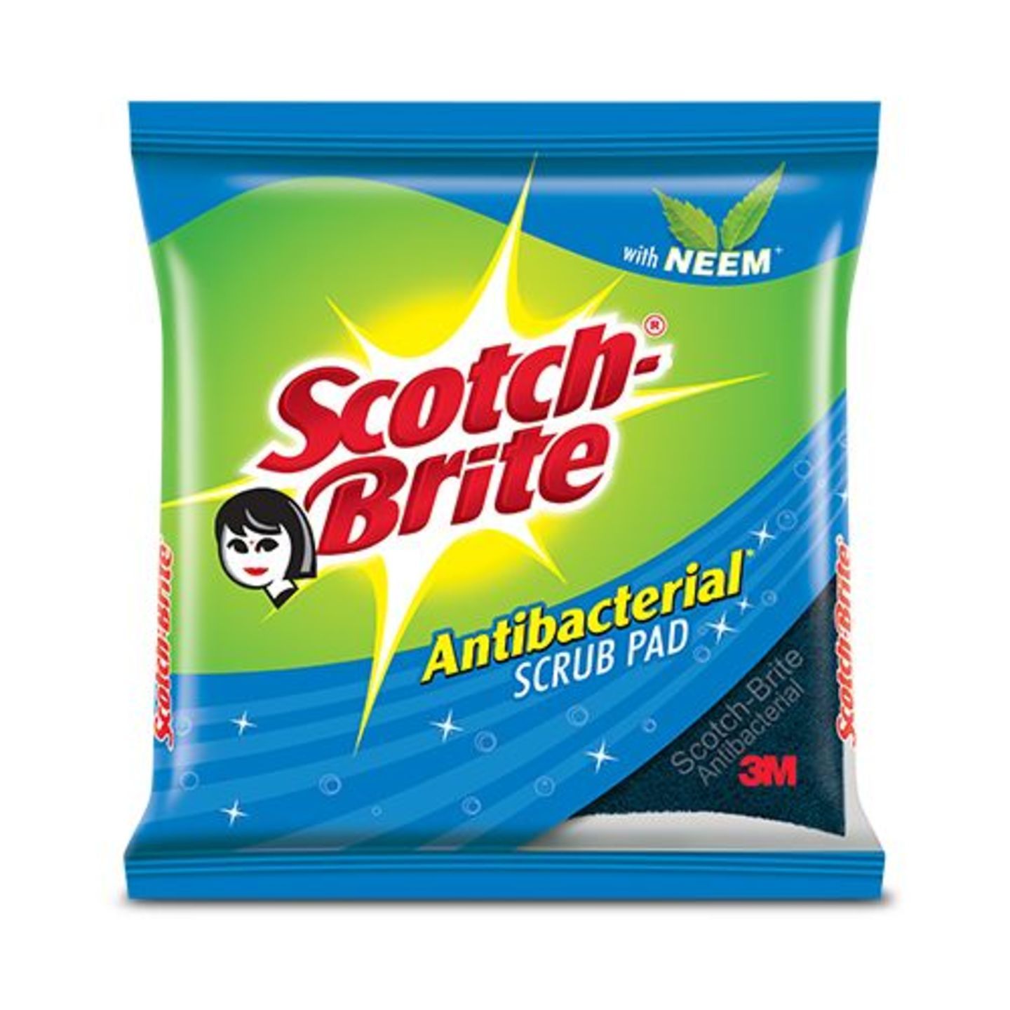 Scotch brite Scrub Pad - Anti- Bacterial, Regular, 1 pc