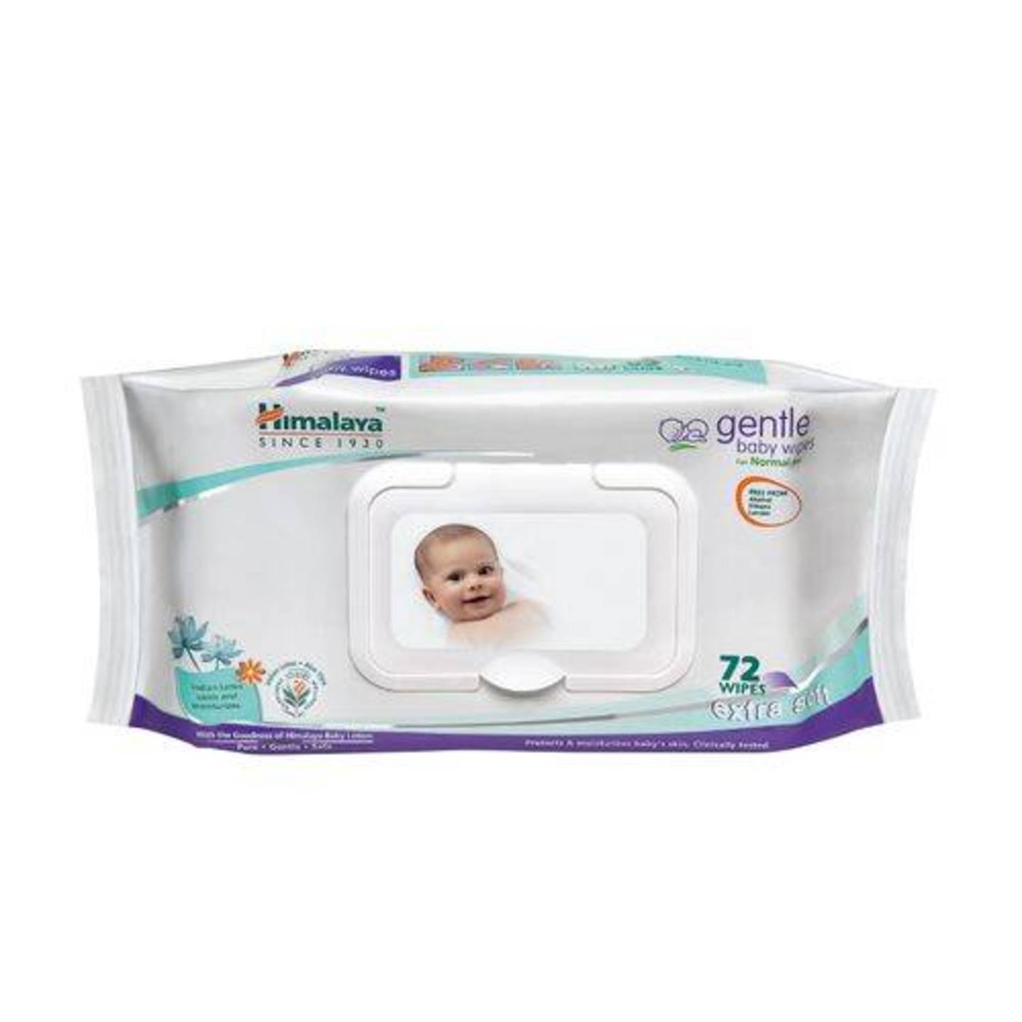 Himalaya Baby Wipes - Gentle Baby, 72 pcs Pouch