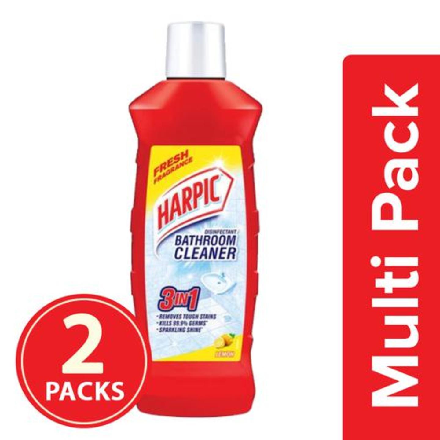 Harpic Bathroom Cleaner - Lemon, 2x1 L Multipack