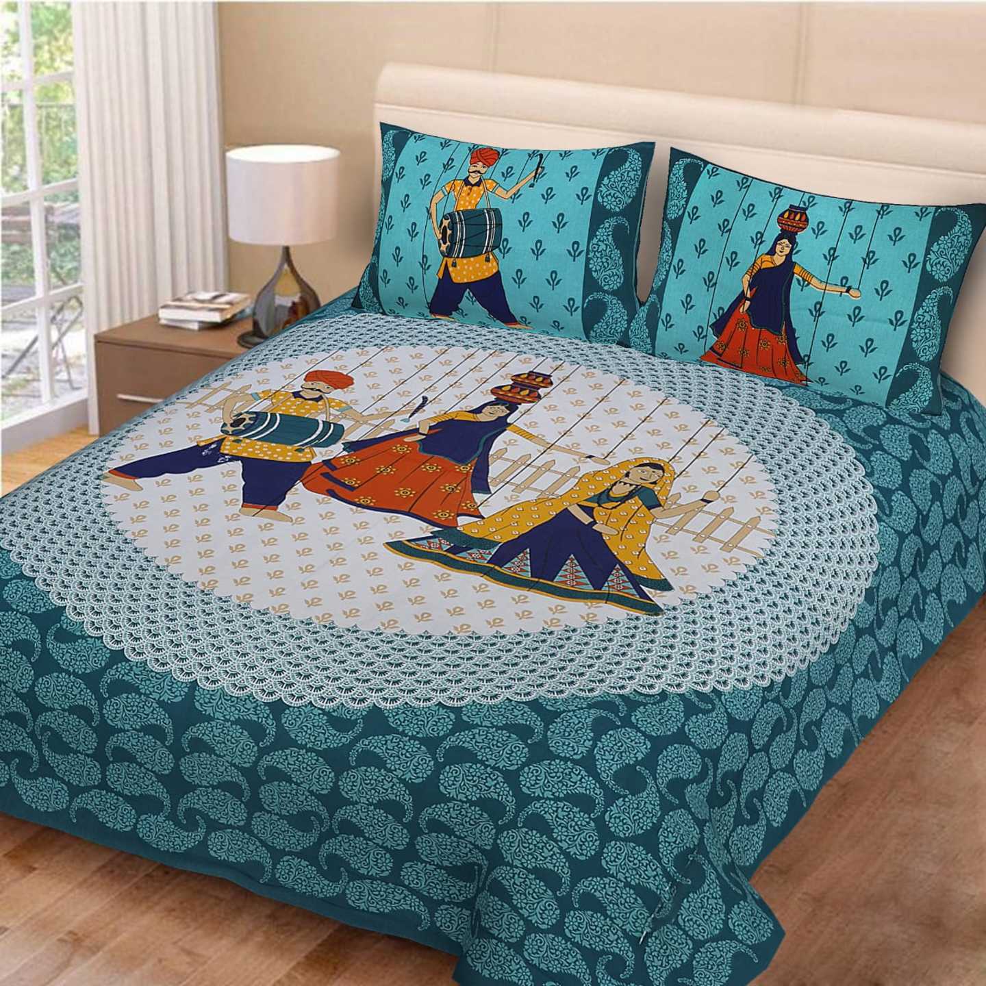 Digital Panel Bedding Set  Fabric - 100% cotton bedsheet